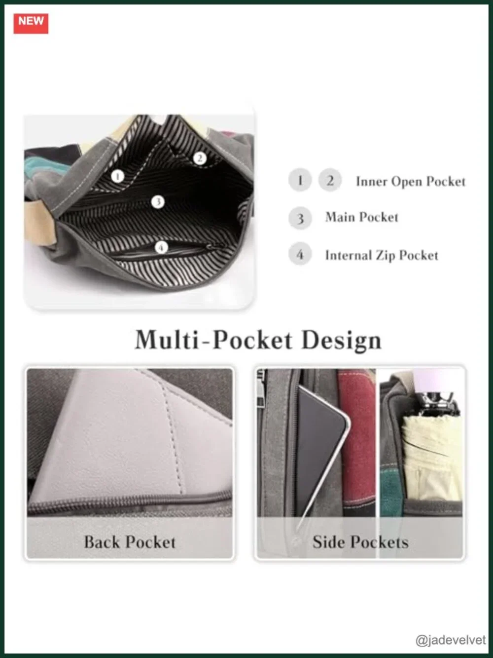 Canvas Multi-Color Splice Large Top Handle Tote Satchel Handbag